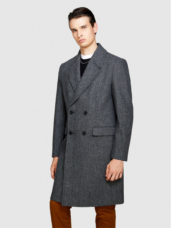 Sisley Prechodný kabát 262YSN02O Sivá Regular Fit