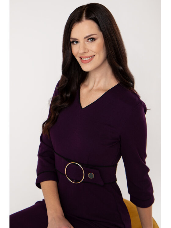 QUIOSQUE QUIOSQUE Sukienka codzienna KODA DRESS Fioletowy Regular Fit