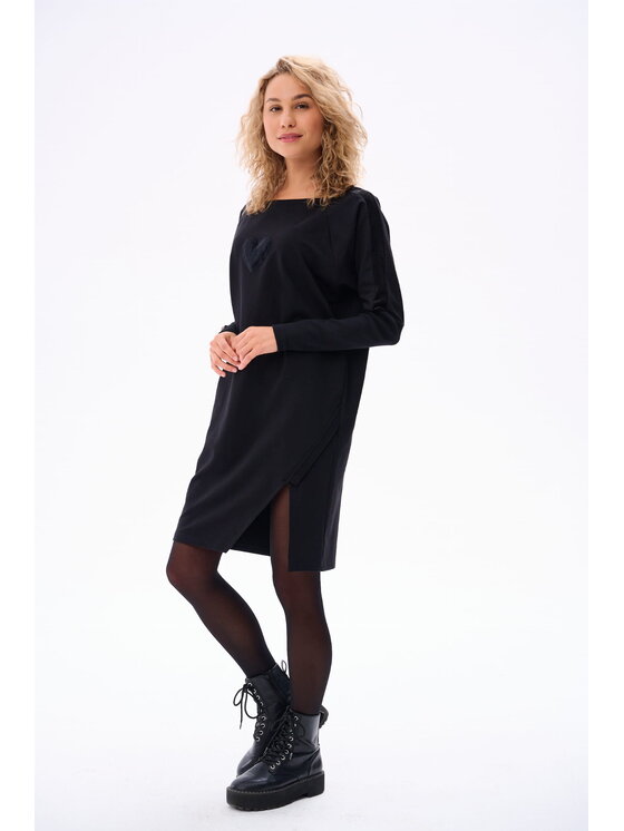 blue shadow blue shadow Sukienka codzienna Czin Czarny Regular Fit