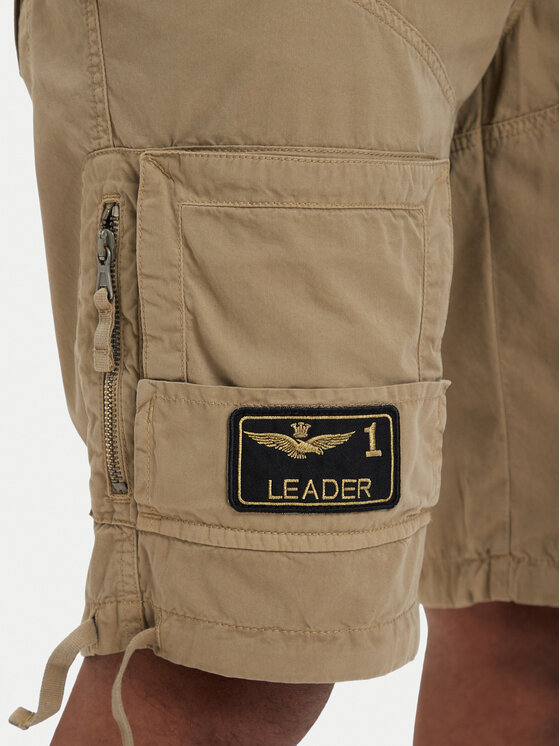 Aeronautica Militare Aeronautica Militare Szorty materiałowe 261BE0041UCT01122 Beżowy Regular Fit