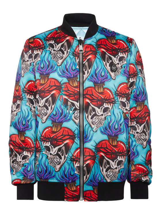 PHILIPP PLEIN PHILIPP PLEIN Bundy bomber 4139 Tyrkysová Regular Fit