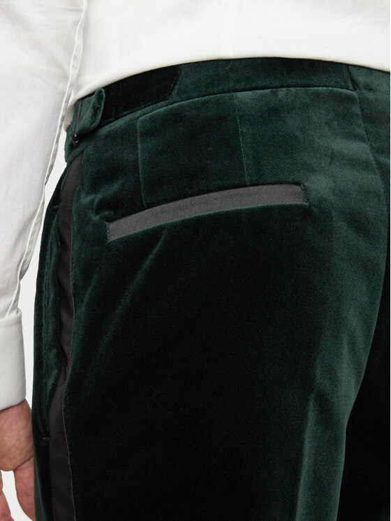 HUGO Hugo Hlače iz tkanine Getlin242E1X 50524910 Zelena Slim Fit