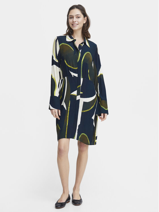 Fransa Fransa Rochie tip cămașă 20613287 Bleumarin Regular Fit