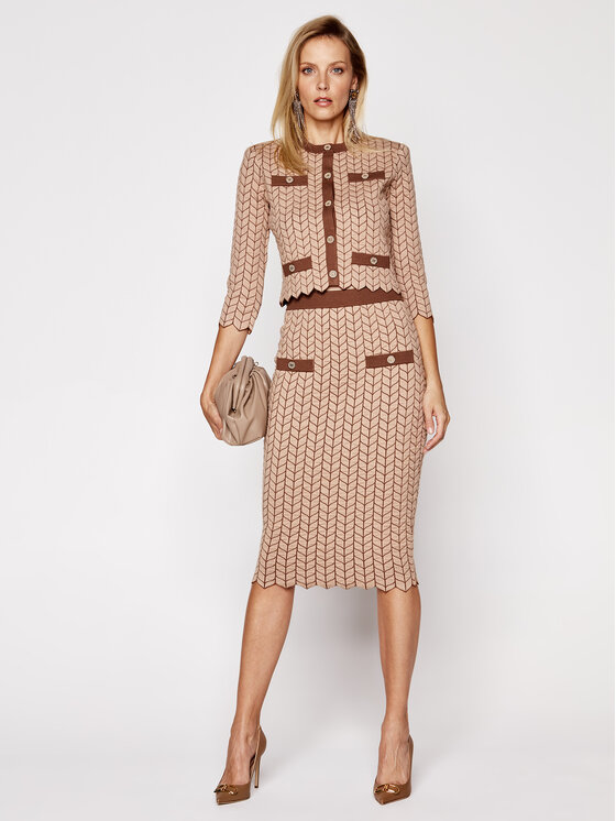 Elisabetta Franchi Elisabetta Franchi Kardigāns MK-63S-06E2 Brūns Slim Fit