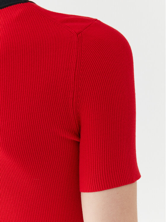 HUGO Hugo Úpletové šaty Sarty 50495572 Červená Slim Fit