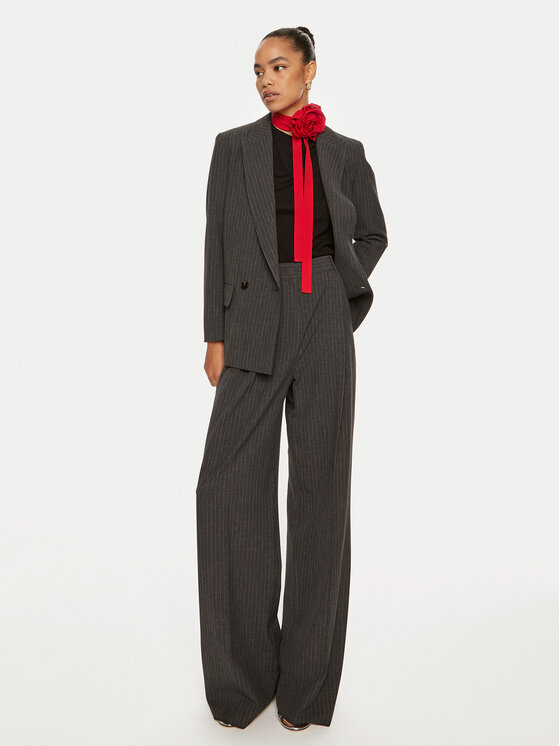 Marella Marella Kalhoty z materiálu Lodola 2423136311 Šedá Regular Fit