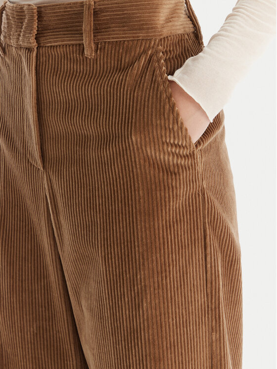Weekend Max Mara Weekend Max Mara Bavlnené nohavice Tania 2525136092 Hnedá Wide Leg