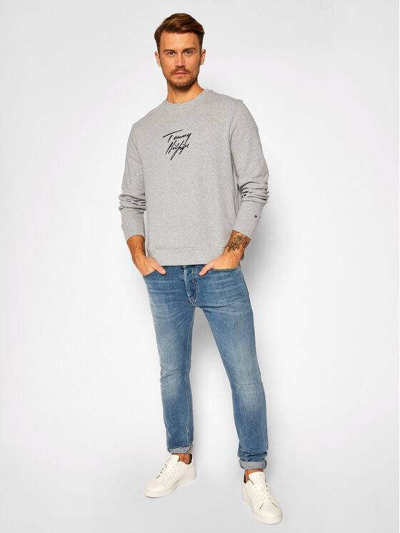 Tommy Hilfiger Tommy Hilfiger Džemperis ar kapuci Track Top UM0UM02243 Pelēks Regular Fit