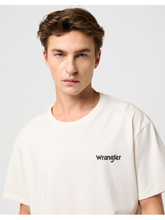 Wrangler Wrangler T-Shirt VINTAGE TEE Biały Regular Fit