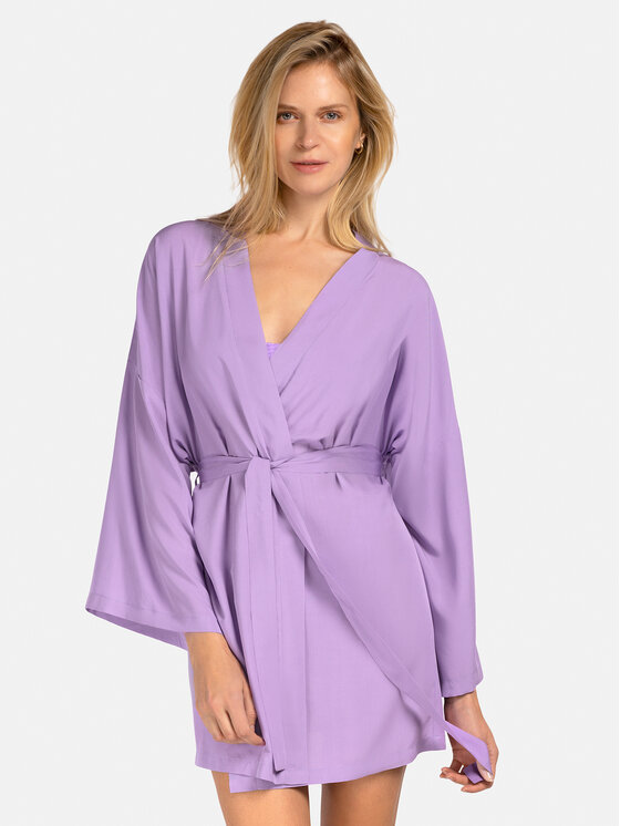 Miss Lou Miss Lou Accappatoio da spiaggia O-SP2-FL Viola