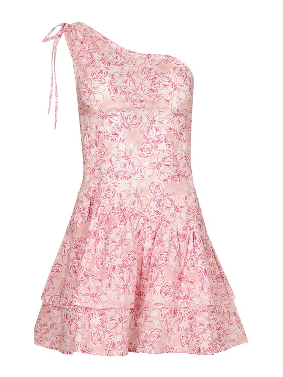 LAURELLA LAURELLA Sukienka letnia 4SS029 Różowy Regular Fit