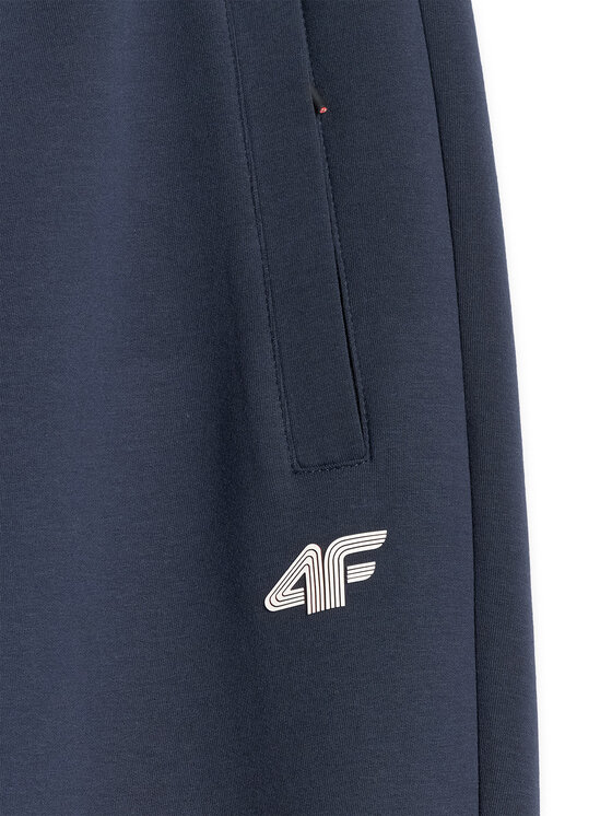 4F 4F Spodnie dresowe MONOCHROME MOVEMENT Granatowy Regular Fit