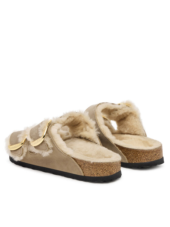 Birkenstock Birkenstock Klapki Arizona Big Buckle Shearling 1030384 Brązowy