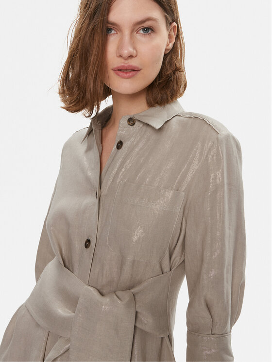 Marella Marella Košilové šaty Balia 2413221114 Béžová Regular Fit