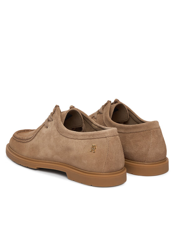 Tommy Hilfiger Tommy Hilfiger Pantofi Lightweight Suede Apron Toe FW0FW09262 Bej