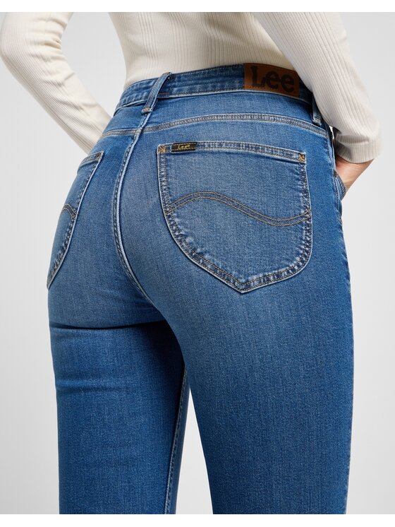 Lee Lee Jeansy BREESE Niebieski Bootcut Fit