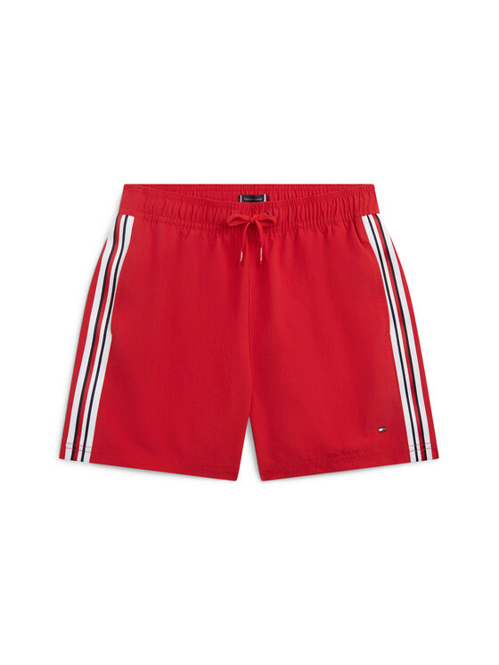 Tommy Hilfiger Pantaloni scurți pentru înot Global Stripe UB0UB00590 Roșu deschis Regular Fit