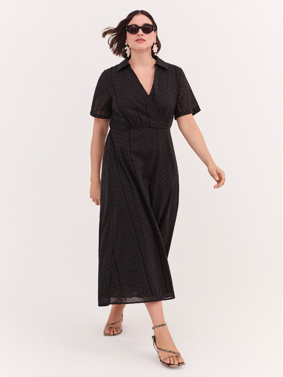 Fiorella Rubino Fiorella Rubino Vestito da giorno 7036T001800N0Z3 Nero Regular Fit