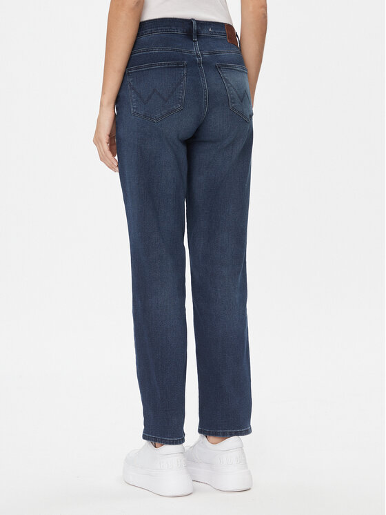Wrangler Wrangler Jeansy Straight Christina 112342794 Granatowy Regular Fit