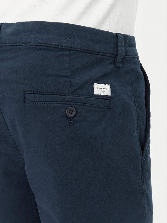 Pepe Jeans Pepe Jeans Šortky z materiálu PM801181 Tmavomodrá Regular Fit