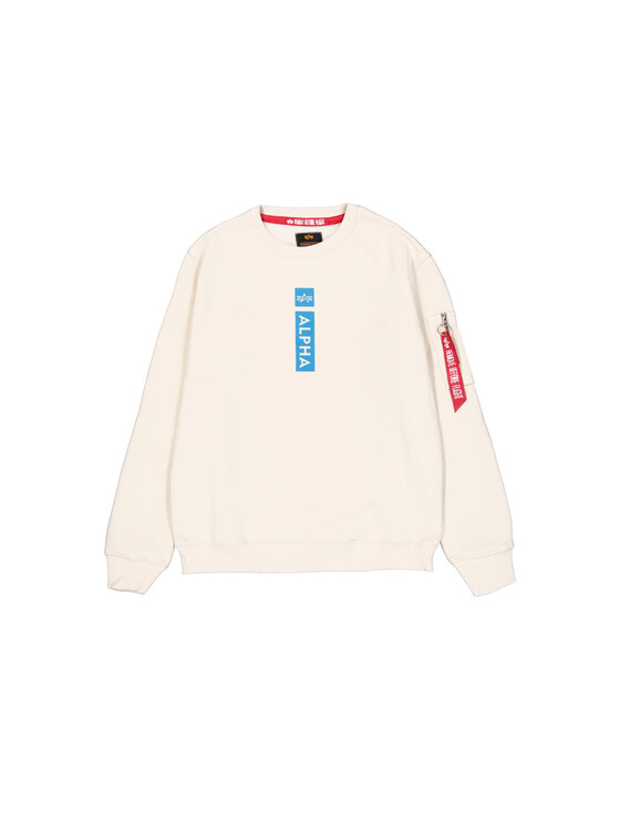Alpha Industries Alpha Industries Bluza Alpha Puff Print Sweatshirt Beżowy Regular Fit