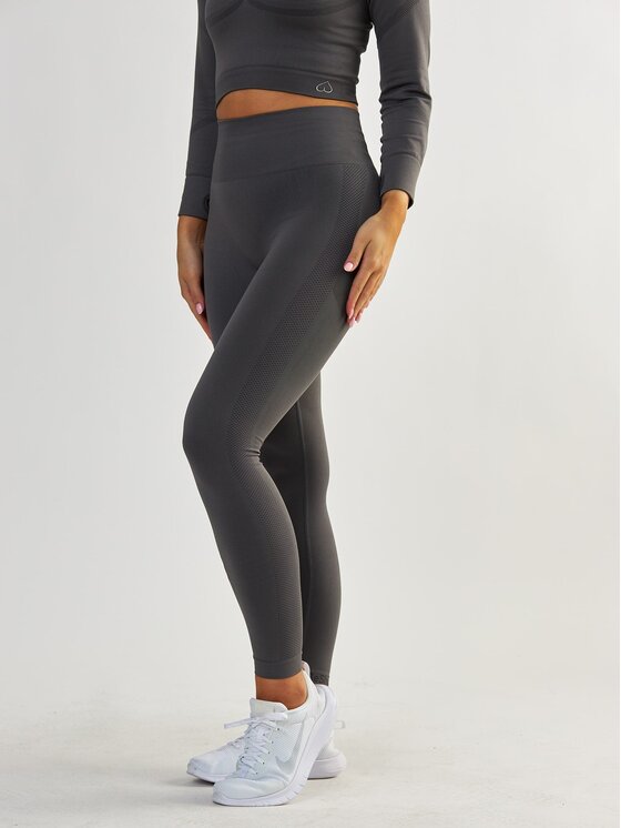 BeShaped BeShaped Legginsy Modelujące - Power Up! Szary Shaping Fit