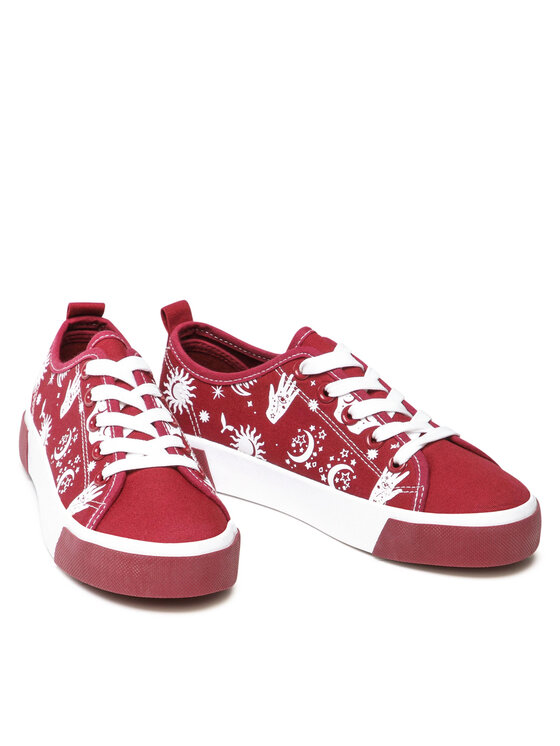 Nelli Blu Nelli Blu Sneakers aus Stoff CSS20408-03 Dunkelrot