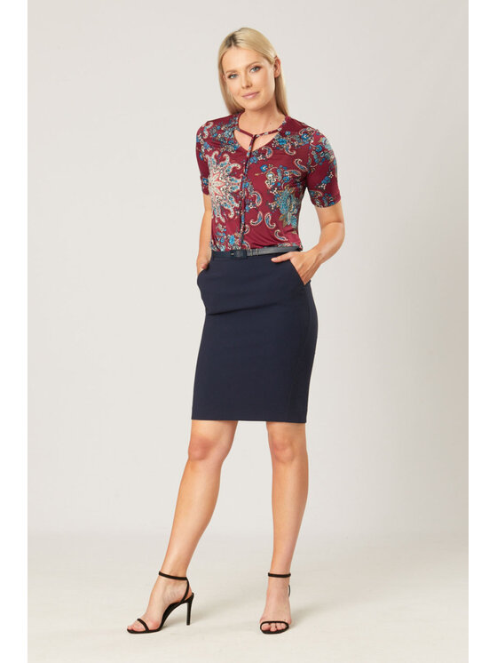 QUIOSQUE QUIOSQUE Blúzka ELPASO BLOUSE Bordová Regular Fit