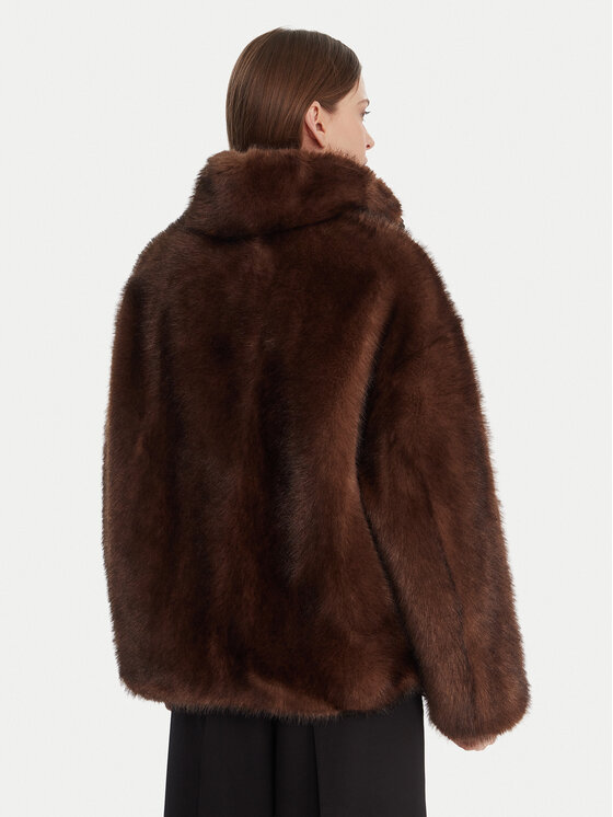 MAX&Co. MAX&Co. Кожено палто Azoto 2526086014200 Кафяв Regular Fit