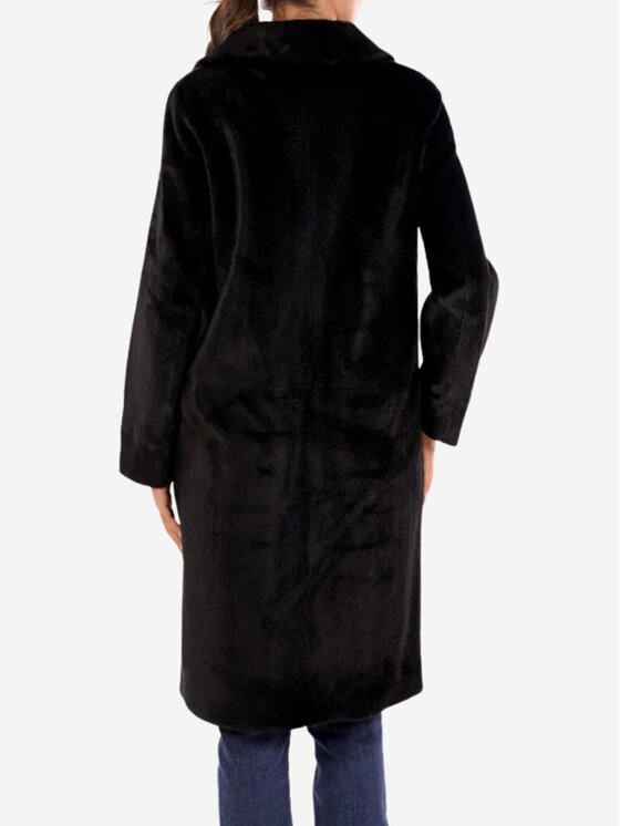 Yes Zee Yes Zee Pelliccia Ecopelliccia lunga Nero Reglan Fit