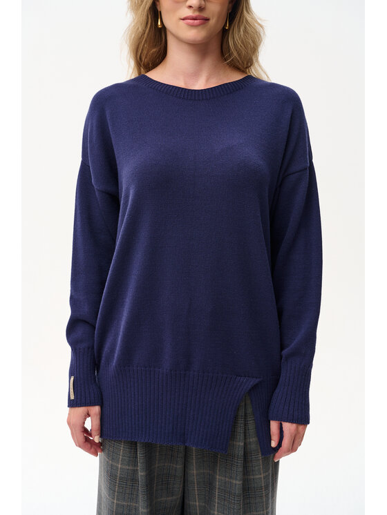 blue shadow blue shadow Sweter Kiro Granatowy Regular Fit