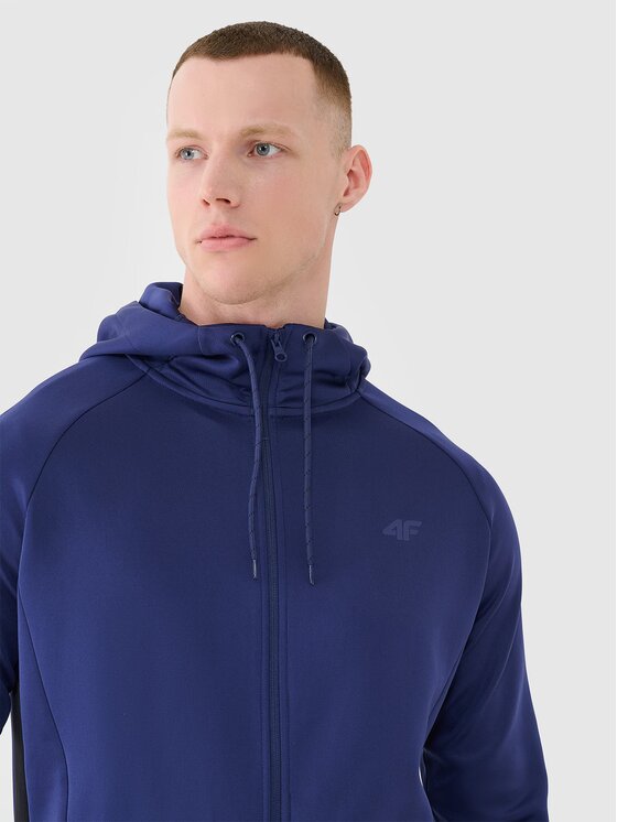 4F 4F Felpa tecnica 4FWSS25TFSWM513-30S Blu Regular Fit