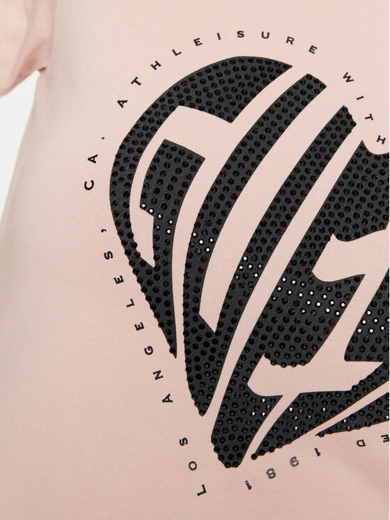 Guess Guess Marškinėliai V5RI08 J1314 Rožinė Slim Fit