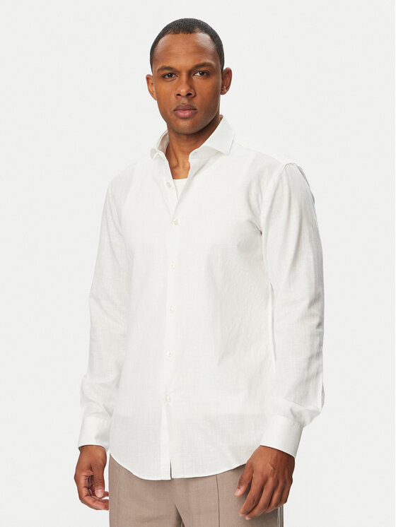 HUGO Cămașă Kason 50539775 Alb Slim Fit