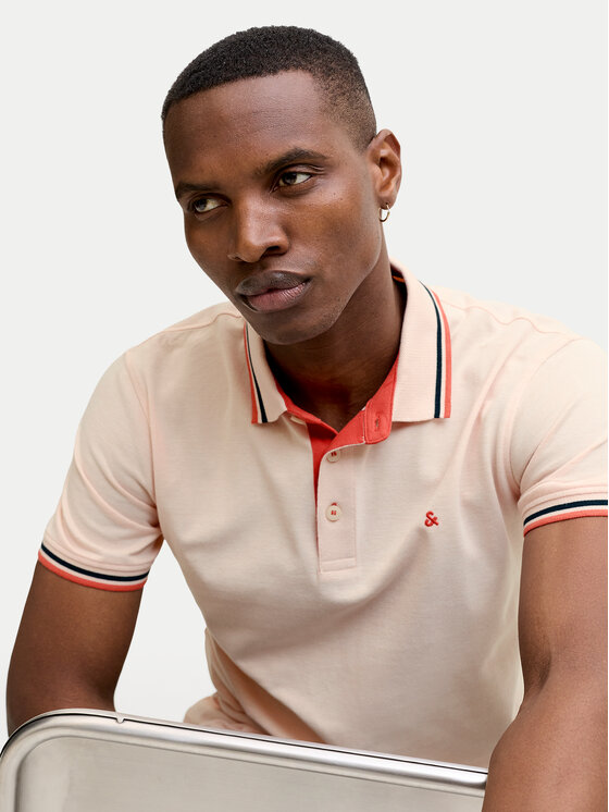 Jack & Jones Jack & Jones Polokošile Paulos 12136668 Světle oranžová Regular Fit