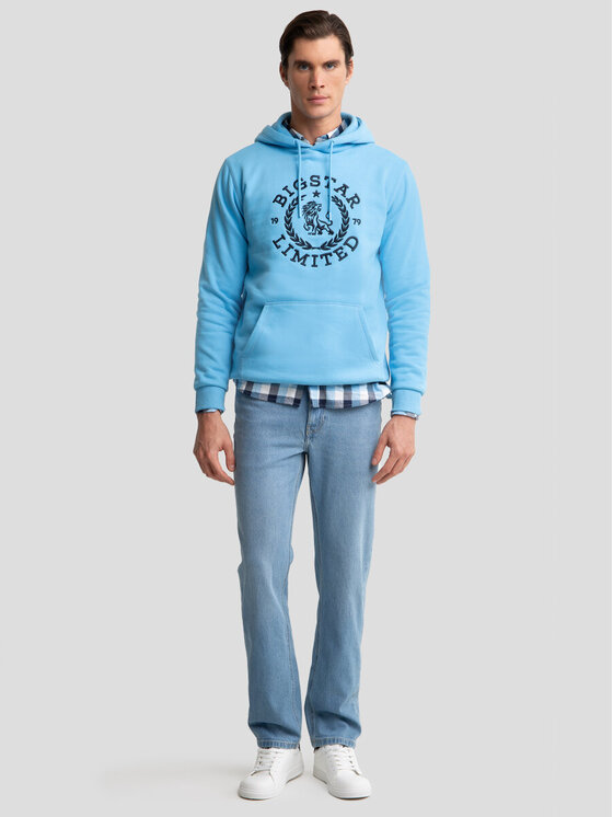 BIG STAR BIG STAR Bluza HANES_401_170 Niebieski Classic Fit