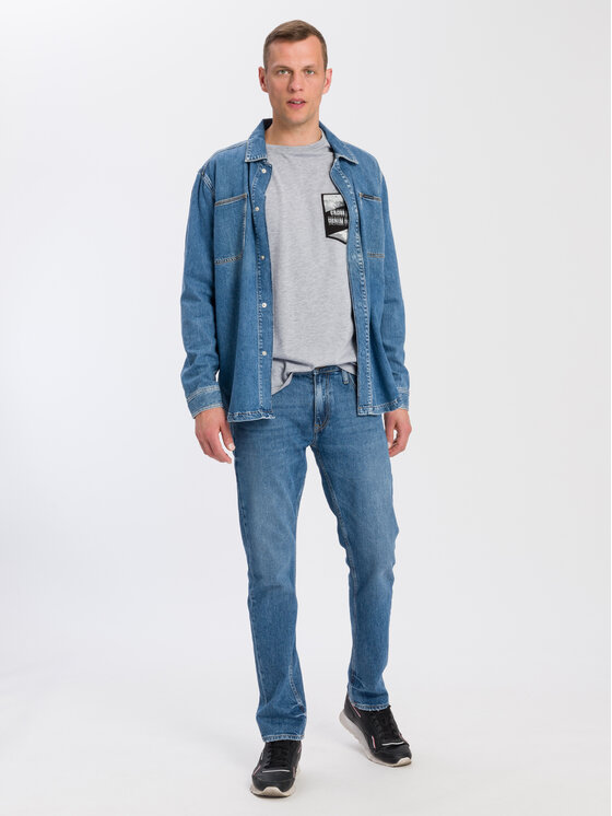 Cross Jeans Cross Jeans Longsleeve 15859-004 Szary Regular Fit