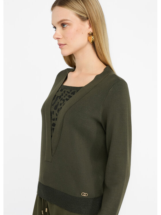 Liu Jo Liu Jo Maglione TF5254MS49IA4350 Verde Regular Fit