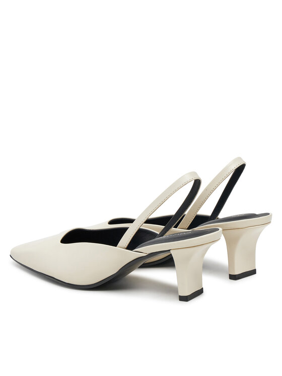 Calvin Klein Calvin Klein Sandały Heel Mule Pump 50 - Lth HW0HW02551 Beżowy