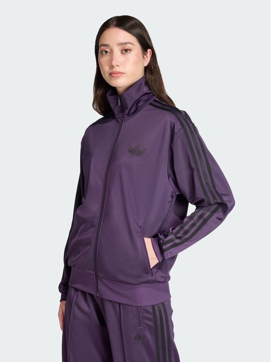 adidas adidas Bluza Adicolor Classic Firebird Loose Fioletowy Loose Fit