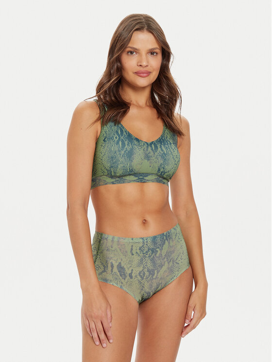 Chantelle Chantelle Klasične spodnje hlačke z visokim pasom Soft Stretch C11D70 Zelena