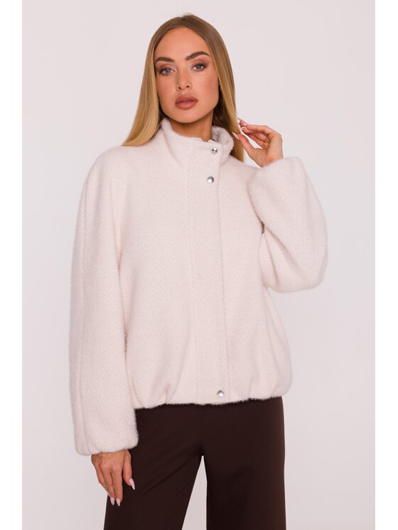 Made of Emotion Made of Emotion Kurtka przejściowa M885 Beżowy Casual Fit