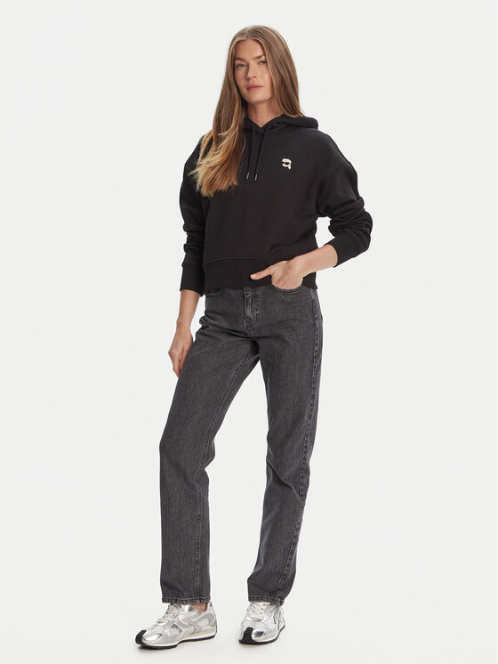 KARL LAGERFELD KARL LAGERFELD Bluza A3W20053 Czarny Regular Fit