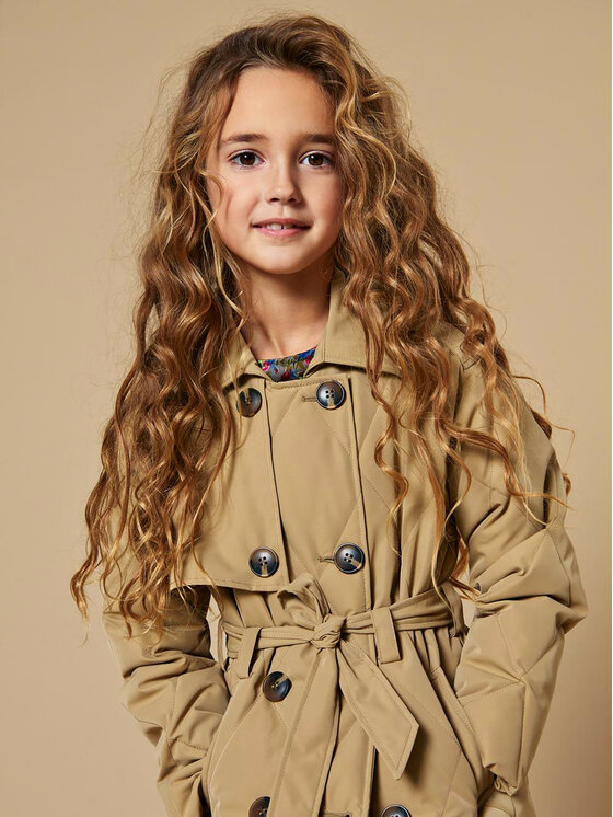 Kids ONLY Kids ONLY Płaszcz przejściowy 15327433 Brązowy Regular Fit