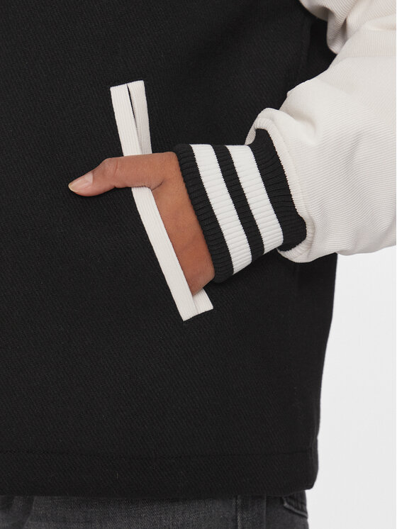 Tommy Jeans Tommy Jeans Bomberjacke Cord Mix Letterman DW0DW16592 Schwarz Regular Fit