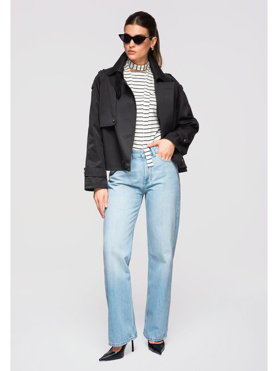 Ombre Ombre Kurtka przejściowa OW-JANP-0120 Czarny Regular Fit