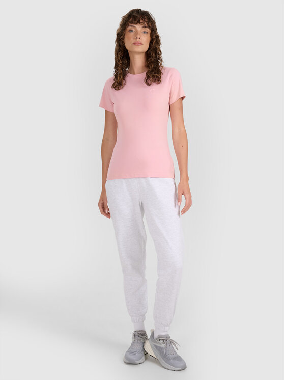 4F 4F T-shirt NOS Rosa chiaro Slim Fit