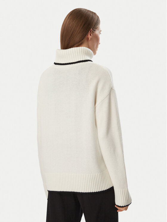 KARL LAGERFELD KARL LAGERFELD Bluză cu gât B4W18033 Alb Regular Fit