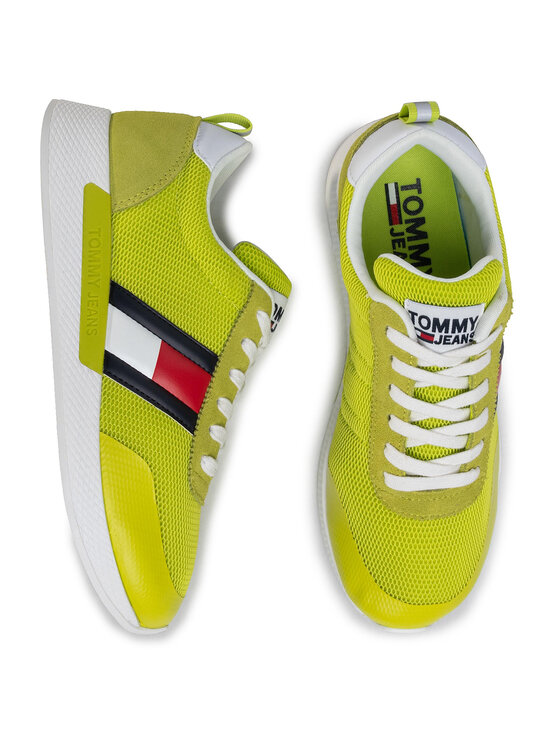 Tommy Jeans Sneakers Flexi Tommy Jeans Flag Sneaker EM0EM00400 Vert Modivo