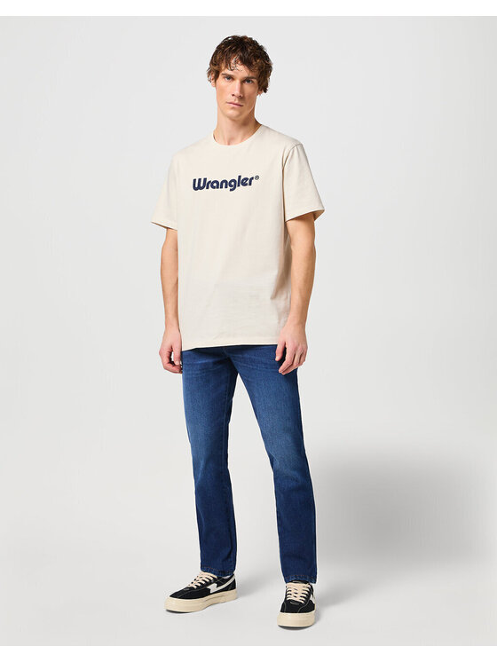Wrangler Wrangler Spodnie materiałowe TEXAS SLIM Niebieski Straight Leg